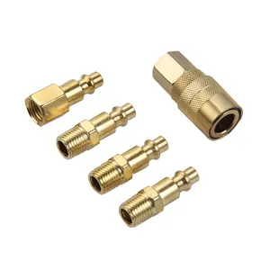 Kseibi High Quality Industrial Japanese Type Quick Coupler 5-Pc Sets For To Prevent A Twisted Air Hose