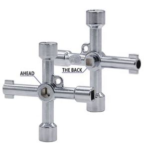 <span class=keywords><strong>Clé</strong></span> triangulaire universelle multifonction 4 en 1, clés de plombier triangulaires pour compteurs de <span class=keywords><strong>gaz</strong></span> et d'électricité - Product Image 2