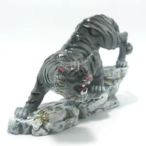 Polyresin animal statue for home decoration/ Gray Tiger figurine 70 mm Height