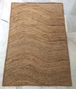 Tapis moderne antidérapant tissé plat en jute non teint fait à la main indien intérieur de luxe écologique décor de cuisine rayures - Product Image 3