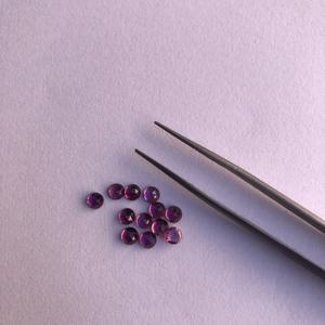 Piedras preciosas de granate de rodolita Natural de 4mm, cabujones sueltos de corte de Rosa redonda, piedras para hacer joyas, anillos, collar, pulsera colgante - Product Image 1