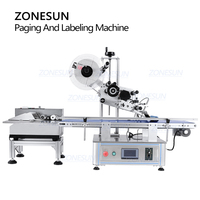Machine d'étiquetage automatique ZONESUN pour sachets en plastique, boîtes à échantillons à surface plane, cartes de notes et étiquettes de main – Étiqueteuse à pagination automatique