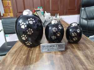 โกศบรรจุอัฐิสัตว์เลี้ยงโลหะสไตล์อเมริกันสีม่วงรากูทุกขนาด สำหรับงานศพ ยี่ห้อ BRASSWORLD อินเดีย - Product Image 6