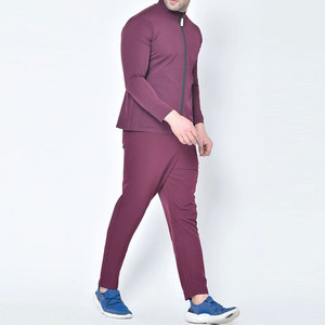 High Quality Men's Sportswear O-Neck Zipper Hoodie With <b>Matching</b> <b>Joggers</b> Sweat Suit <b>Set</b> - Product Image 3