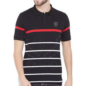 Concevez votre propre t-shirt à manches courtes pour homme en polyester/coton tricoté, respirant et écologique - Product Image 1