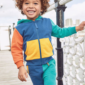 Chándal de moda con logotipo personalizado y cremallera completa para niños, ropa deportiva reconfortante con estilo novedoso para correr en primavera, ropa para niños al por mayor - Product Image 2