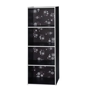 4 cube storage cabinet in flower pattern - Product Image 4