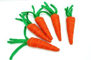 Fournitures de Pâques en feutre - Carotte de Pâques de 26x6 cm - Carottes en feutre faites à la main - Décoration d'automne - Product Image 4