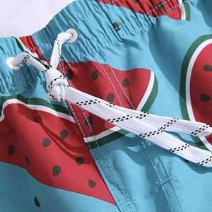 Pantalones cortos de playa con Estampado de sandía para hombre, shorts elásticos de 4 vías de alta calidad con estampado por sublimación, oem - Product Image 4