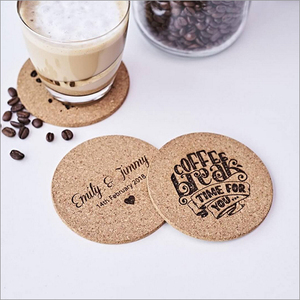 Posavasos de corcho natural personalizados de forma redonda con logotipo personalizado Diseño minimalista ecológico para uso doméstico y comercial - Product Image 6