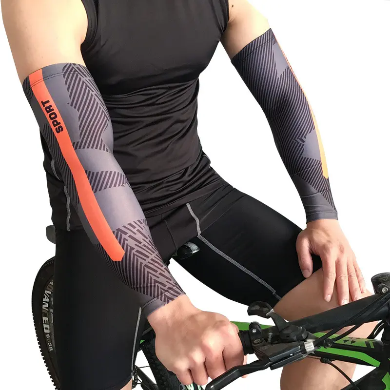Courtes manches de bras de cyclisme pour vélo, 4 pièces, en soie glacée, protection solaire, de sport en plein air, de golf