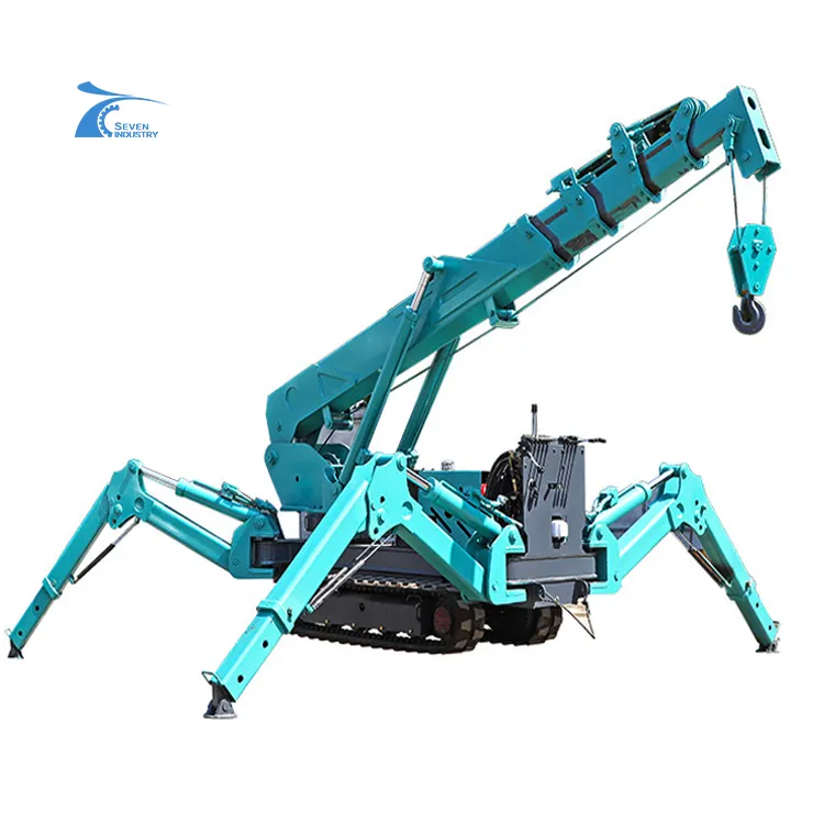 SEVENCRANE Standard Atv Mini Spider Crane 15ton With Telescopic Boom For Glass