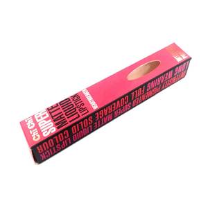 แฟ้มกระดาษลิปสติกสีชมพูแบบกำหนดเอง เคลือบด้าน ปั๊มยูวีสีทอง ฟอยล์สีทอง วัสดุรีไซเคิล เคลือบด้าน ลายนูน เครื่องสำอาง - Product Image 1