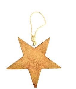 CHRISTMAS WOOD MINIATURE HANGING ORNAMENT for CHRISTMAS DECORATION BEST SELLING WITH HANGING ROPE - Product Image 5