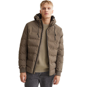 Custom Men Lightweight Duck Puffer Jacket Windproof Waterproof Breathable <b>Winter</b> <b>Quilted</b> Outerwear Zipper Stand Collar Silk 2026 - Product Image 2