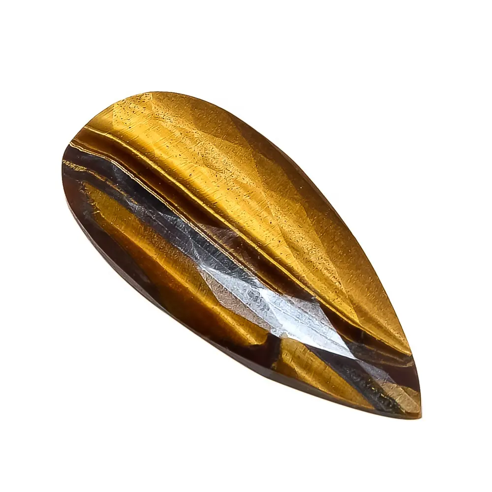 Tiger Eye Loose Pear Cắt mặt Tiger Eye đá quý