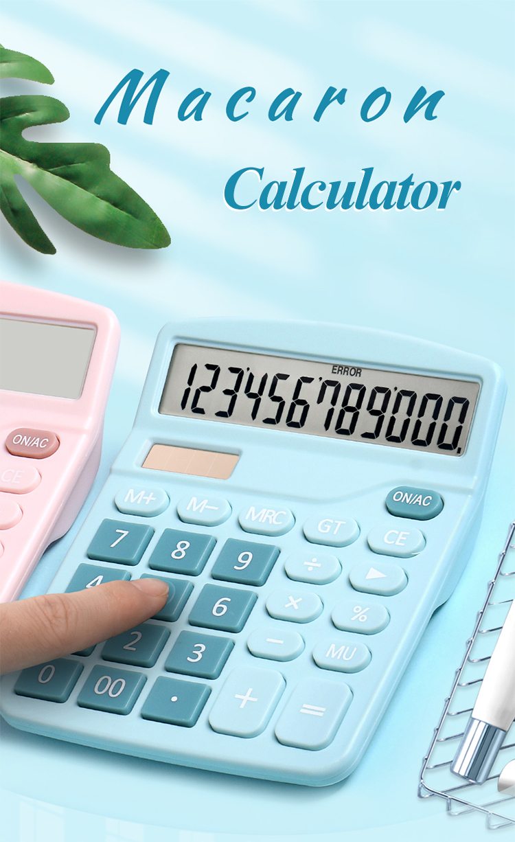 Dexin DX-837 2 colors solar power and battery operate 12-digit student calculators