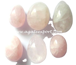 Pierres de guérison en cristal Rose naturel, cristaux d'œuf, en cristal, vente en gros - Product Image 2