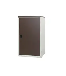Indoor Or Outdoor Steel Tools Storage Cabinet Thin And Slim Type Suitable For Garden Tools Storage Matte Brown Color Storage Box