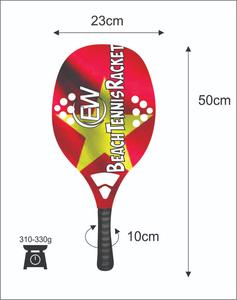 Raquetas de Tenis Playa y Pádel Personalizadas con Logotipos y Combinaciones de Colores, Fibra de Carbono y Vidrio, 310-330g, 50cm - Product Image 1