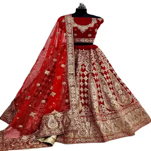 2022 Nieuwe Collectie Nieuwste Designer Organza Borduurwerk Lehenga Choli Voor Vrouwen Feestjurk Voor Vrouwen Van Indiase Leverancier