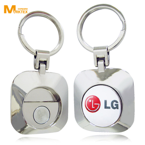 zinc ally printing trolley <b>coin</b> keychain, keyring - Product Image 1