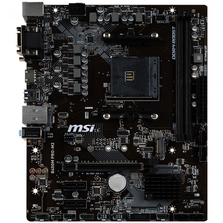 MSI PRO B450M PRO-M2 AMD B450 Motherboard for Gaming