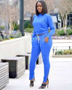 Otoño de 2020 las mujeres al por mayor de manga larga pantalones Jogging trajes de sudor, conjunto de dos piezas trajes casuales Fitness chándal - Product Image 6