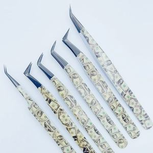 แหนบสำหรับต่อขนตาทำจากสเตนเลสเคลือบกระดาษที่ผ่านการทดสอบด้วยมือติดโลโก้ได้ตามต้องการ - Product Image 1