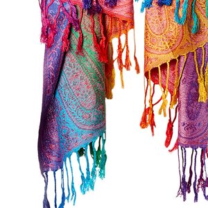 Bufanda árabe Shemagh de invierno de lana Yashmagh para mujer, caja bordada de Color personalizado, estilo de artículo, patrón de embalaje, piezas de plástico - Product Image 1