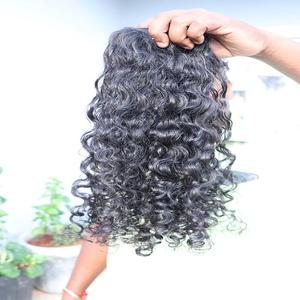 Pelo humano Natural indio sin enredos, extensiones de cabello virgen rizado, sin caída, sin cutícula - Product Image 3