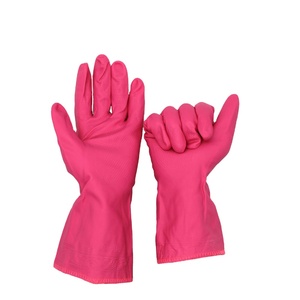 Gants de ménage imperméables en latex <span class=keywords><strong>rose</strong></span> de qualité alimentaire - Product Image 1