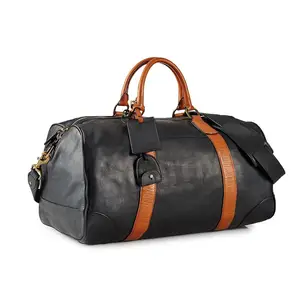 Bolso elegante deportes de viaje bolsa de cuero con compartimento para zapatos