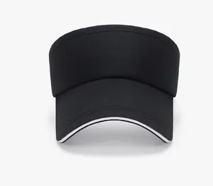 2021 di nuovo Modo Nero Promozionale sole Protezione della Visiera Visiera con logo personalizzato cappello del sole della visiera made in Pakistan migliore qualità di fascia alta
