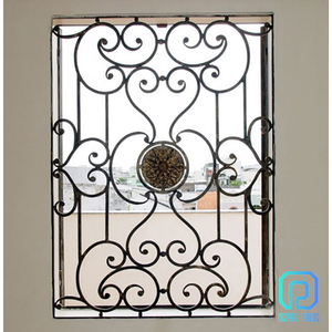 Ventana de parrilla de hierro forjado para casas, modelos Vintage de alta calidad, venta al por mayor - Product Image 1