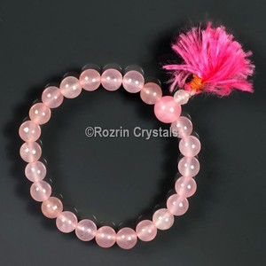 Best Value of Fancy Rose Quartz Gemstone <b>Bracelet</b> : Fancy Rose Quartz Gemstone <b>Bracelet</b> For Sale - Product Image 1