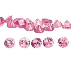 Pierres gemmes lâches de coupe ronde à facettes de tourmaline rose naturelle de 2mm - Product Image 2