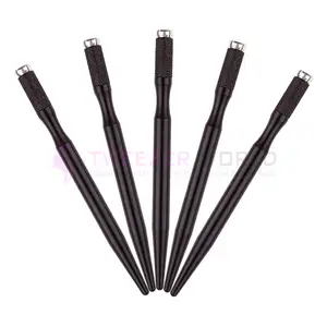 Microblading kalemler 5 adet açık manuel dövme kaş kalemler kalıcı makyaj malzemeleri için dayanıklı alüminyum kalem ile kilitleme Pin
