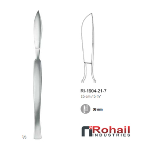 Lame de couteau à manche en métal, Scalpel dermiques taille 45mm - Product Image 3