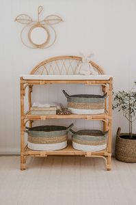 Estante de Ratán Natural de 3 Niveles de Alta Calidad de Vietnam, Estante de Piso de Mimbre y Ratán al por Mayor, Desmontable / Marca SISU / RFS-005 - Product Image 6