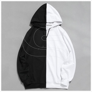 เสื้อฮู้ดดี้ผู้ชายดีไซน์ใหม่ ผ้าฝ้ายเฟรนช์เทอร์รี่หนา 350 GSM ทรงเข้ารูป ปักลาย 3 มิติ ประดับเพชร งานปักคุณภาพสูง เสื้อผ้าสั่งทำพิเศษ - Product Image 2