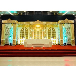 Décoration de scène de mariage indienne élégante et tendance, Grand Stage de réception de mariage, d'inspiration indienne - Product Image 1