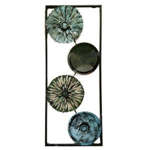 Arte de pared con marco de METAL, círculos verticales - Product Image 4