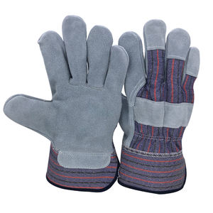 Guantes de seguridad industrial de alta resistencia Guantes de trabajo de cuero dividido de vaca XL con revestimiento de látex Forro de algodón Estructura de punto Soldadura - Product Image 6