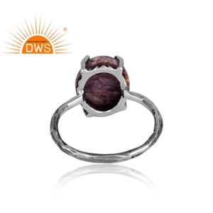 Latest 2026 Sterling Silver Natural Mojave Copper Purple Oyster <b>Turquoise</b> Gemstone Stackable <b>Ring</b> For Women Jewelry Manufacturer - Product Image 4