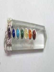 Crayon plat en cristal de bonne qualité avec pendentifs Chakra Cabs : Crayon plat en cristal avec pendentifs Chakra Cabs à vendre - Product Image 2