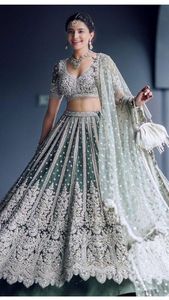 -- NEW-STYLISH---HEAVY--BRIDAL--KOTI กับ LEHENGA-ชุด-กับ-ประดับในงานหินลูกปัดแก้วคริสตัลสำหรับงานแต่งงาน = 2021 -- - Product Image 5