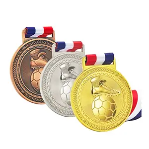 CUSTOM Zink legierung Metall Fußball Sport Award Gold Silber Bronze Beijin Blank Medaille