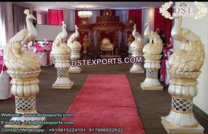 Boda Aisleway Dev pilares con Ganesha estatuas boda tradicional pasarela y Musical Ganeshas boda decoración entrada Wa - Product Image 5