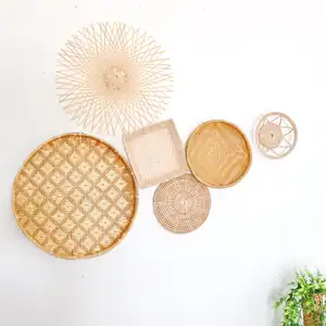Cheapest Rattan Wall Hanging Decoration Woven Fruit Basket